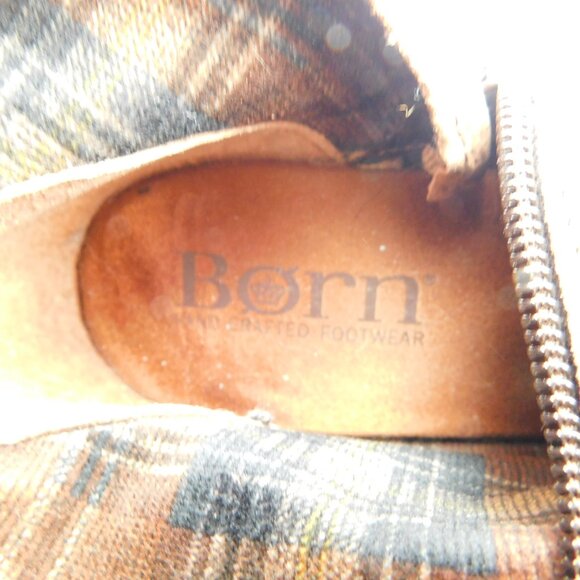 BORN Brown Taupe Suede Leather Knee High Block Heel Boots 8 - Picture 9 of 10